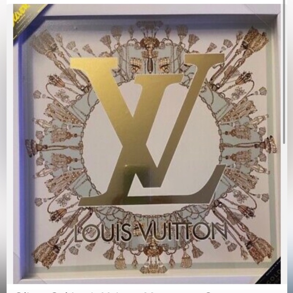♥️ LOUIS VUITTON Oliver Gal Canvas Print Framed NEW 16 X16 GOLD FOIL EMBELLISHED - Picture 6 of 7